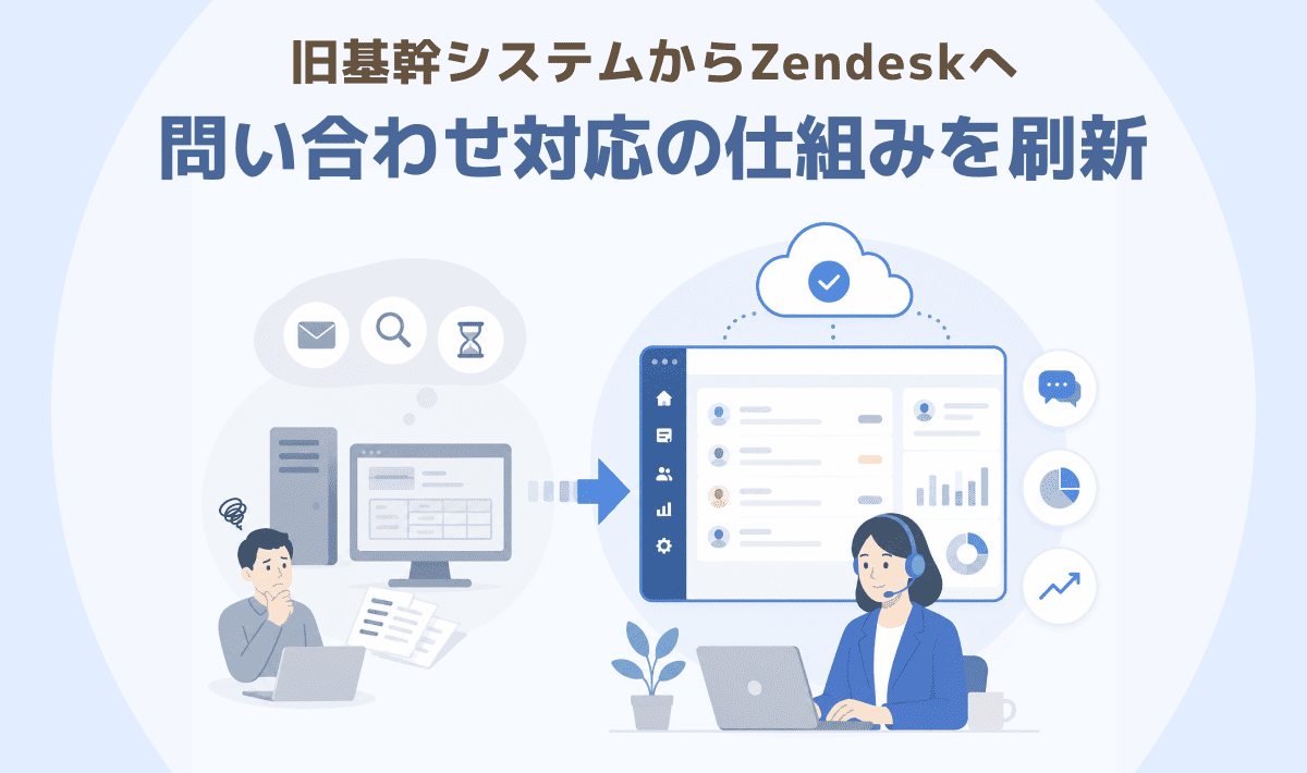 旧基幹システムからZendeskへ – 問い合わせ対応の仕組みを刷新